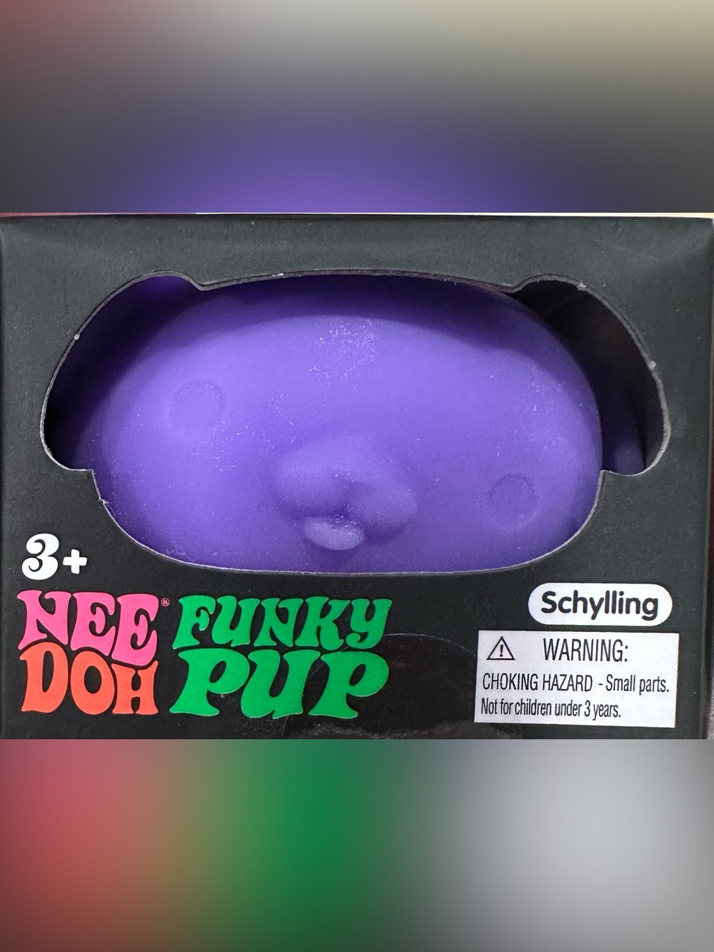 Schylling NeeDoh Funky Pup Purple Squeeze Toy